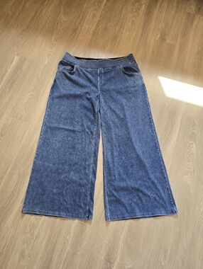 Halara Flex™ High Waisted Pockets Baggy Wide Leg Stretchy Knit Jeans